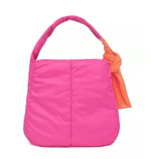 Caraa Sport Fractus Orange Pink Quilted Shoulder Bag Purse thumbnail 1