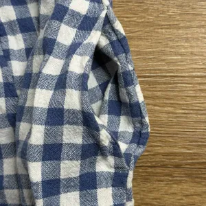 Old Navy Fit Flare Dress Women S Blue Gingham Linen Blend Tie Front Mini Coastal thumbnail 11