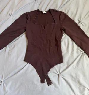 Abercrombie Brown Long Sleeve Bodysuit thumbnail 1