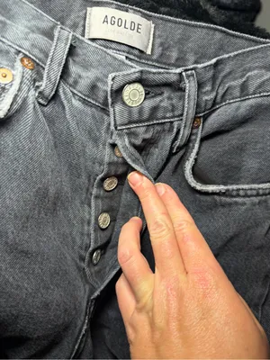 Agolde 90’s Pinch Organic Cotton High Rise Ribcage Black Wash Straight Jean 24 thumbnail 4