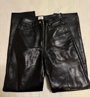 Wilfred Aritzia Leather Pants Melina Vegan High-Waisted Black thumbnail 1