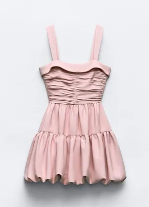 ZARA Draped Balloon Mini Dress thumbnail 5