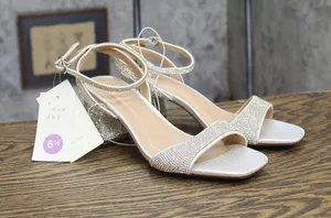 A New Day Shannon Block Heel Sandals 89469406 Silver Gray 6.5M thumbnail 1