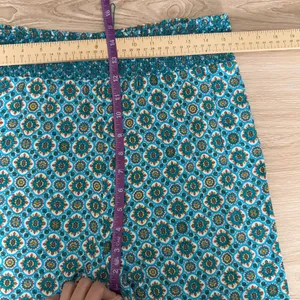Alice + Olivia Small Russell Pants‎ High Waist Geo Teal Blue Wide Leg Boho Gypsy thumbnail 9