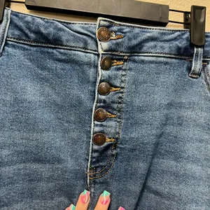 Ava & Viv Button Fly Denim Jean Shorts High Rise Cut Offs Plus Size 20W thumbnail 5