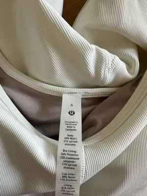 Lululemon Ribbed Contoured Yoga Unitard 6" Length White 6 thumbnail 4