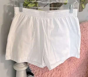 White Cotton Athletic Shorts thumbnail 1