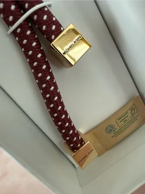 Michael Kors | Burgundy & White Rope Bag Charm/Key Chain thumbnail 4