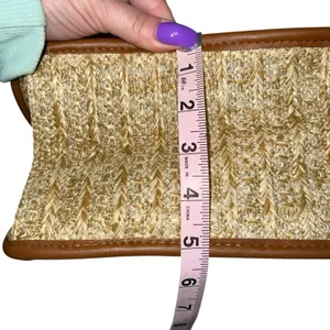 Steve Madden BWEBBER Straw Tote Crossbody Bag Beige/Brown w/Credit Card Holder‎ thumbnail 11