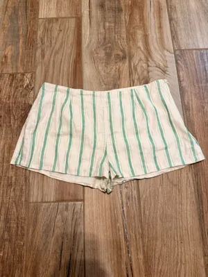 Princess Polly Therese Green Stripe Shorts thumbnail 2