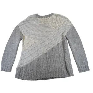 Current Elliott Gray Alpaca Wool Blend Mixed Knit Patchwork Sweater Size 1 Lurex thumbnail 2