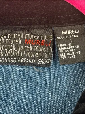 Vintage Mureli Womens Large Cotton Full Zip Studded Long Sleeve Jacket thumbnail 10