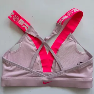 Nike Indy Icon Clash Sports Bra Large Logo Bright Barbie Pink Size Small thumbnail 4