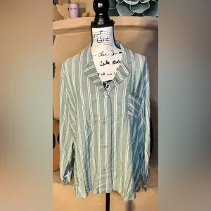 PJ Salvage Stripe Hype Pajama Set Green Size 2X thumbnail 6