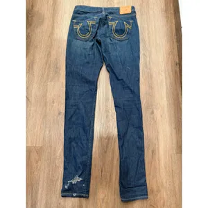 True Religion Stella Womens Blue Denim Jeans‎ Sz 29 Distressed Skinny Fit thumbnail 2