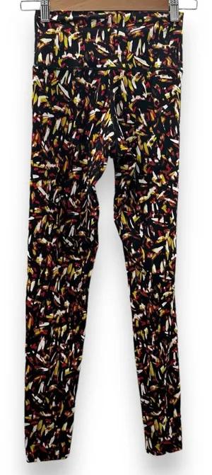 Aerie Offline Goals High‎ Waisted Black Multicolor Abstract Leggings Size S thumbnail 1