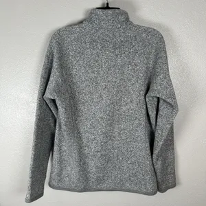 Patagonia Women's Better Sweater 1/4-Zip Fleece Pullover Size Large Heather Gray thumbnail 3