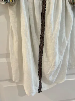 Lucky Brand Embroidered Peasant Top White Size 1X thumbnail 6