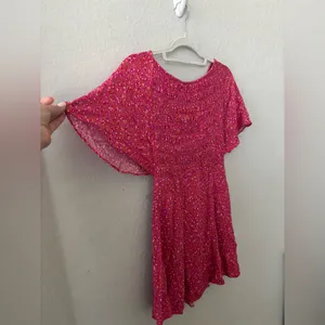 Free People Pink Floral Mini Dress Size Small thumbnail 5