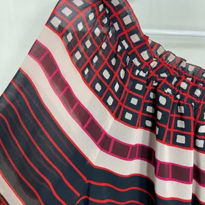 NWOT Ann Taylor LOFT women’s black red elastic sleeve off‎ shoulder blouse XL thumbnail 3