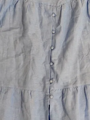 Midnight sky Light Blue Tiered Maxi Skirt with Front Buttons thumbnail 2