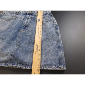 Cotton On 91 Denim Mini Skirt Blue Stone Acid Wash High Rise A Line Retro 6 thumbnail 8