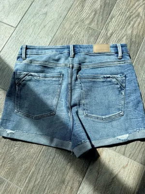 Black Jean Buckle Shorts thumbnail 2