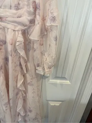 Motf pink floral midi dress size medium thumbnail 7