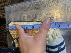 Woven Navy & Tan Basket Purse Chaps thumbnail 7