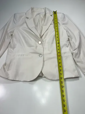 Calvin Klein White Two-Button Single-Breasted Blazer thumbnail 3