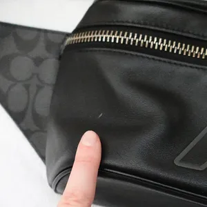 RARE Coach x Star Wars Black Leather Logo Unisex Adjustable Belt Bag thumbnail 7