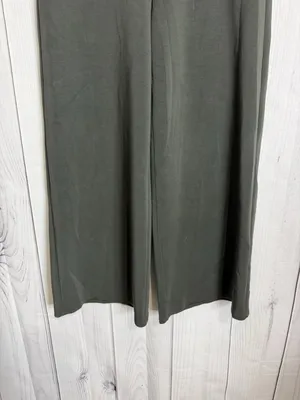 Spanx Air Essentials Wide Leg Pants Women's XL Dark Green Drawstring Lounge Soft thumbnail 3