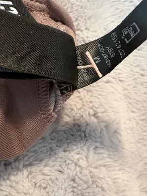 PINK NWOT Checkerboard Bralette in Dark Beige and Black Size M thumbnail 7