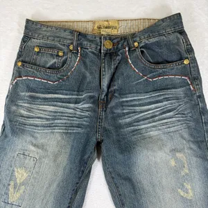 Stampa Jeans Vintage Y2K Embroidery Skater Jeans Hip Hop Denim 34x30 Medium Wash thumbnail 11