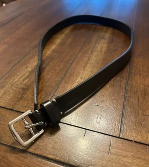 Women’s Coach Black Genuine Leather Belt Horsebit Buckle Silver Tone Approx. 35” thumbnail 1