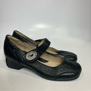 Josef Seibel black leather‎ mary Jane pumps women’s size 36 thumbnail 4
