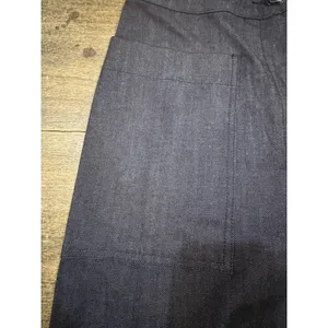 Kate Spade Denim Cropped Wide Leg Blue Indigo Jeans Size 6 Cuffed Patch Pocket thumbnail 6