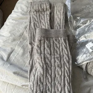 Grey Cable Knit Jumpsuit thumbnail 6