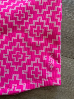 Free People Pink Geo Print Ribbed Crop Tank XL NWT thumbnail 5