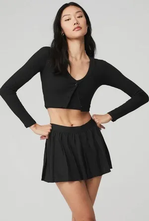 Black XS cropped whisper cardigan NWT Sold Out thumbnail 1