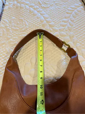 Antik Kraft Cognac Brown Vegan Leather Slouchy Hobo Bag thumbnail 13