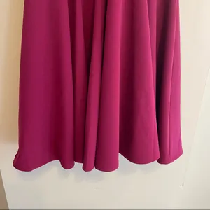 Lulu's The Way You Look Tonight Magenta Halter Skater Dress Size XS thumbnail 4