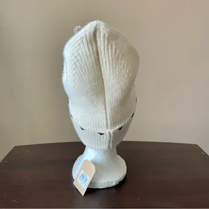 FRYE & CO | Cream Studded Knit Skull Hat thumbnail 5