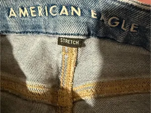 American Eagle Outfitters Light Blue Ripped Skinny Jeans thumbnail 2