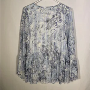 Arula Altard State Womens Paisley Blue Blouse “X” Xl thumbnail 6