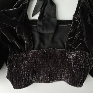 Free People 'Marie' Velvet Open Back Top thumbnail 6