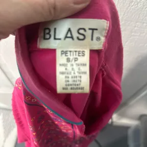 Blast Vintage Women’s Pink Sweatshirt Polo 1/4 Zip Size Small Petite EUC thumbnail 7