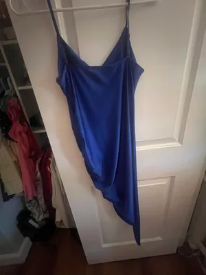 Windsor Blue asymmetrical slip dress thumbnail 3