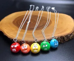 Orange M&M Necklace thumbnail 2
