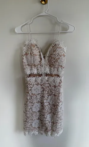 Windsor Dress Lace White thumbnail 1